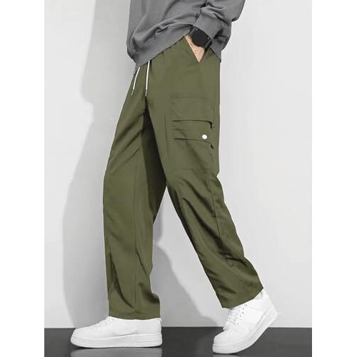 Lymio Men Cargo || Men Cargo Pants Cotton || Casual Cargos Pant (Cargo-21-Olivegreen-3Xl)