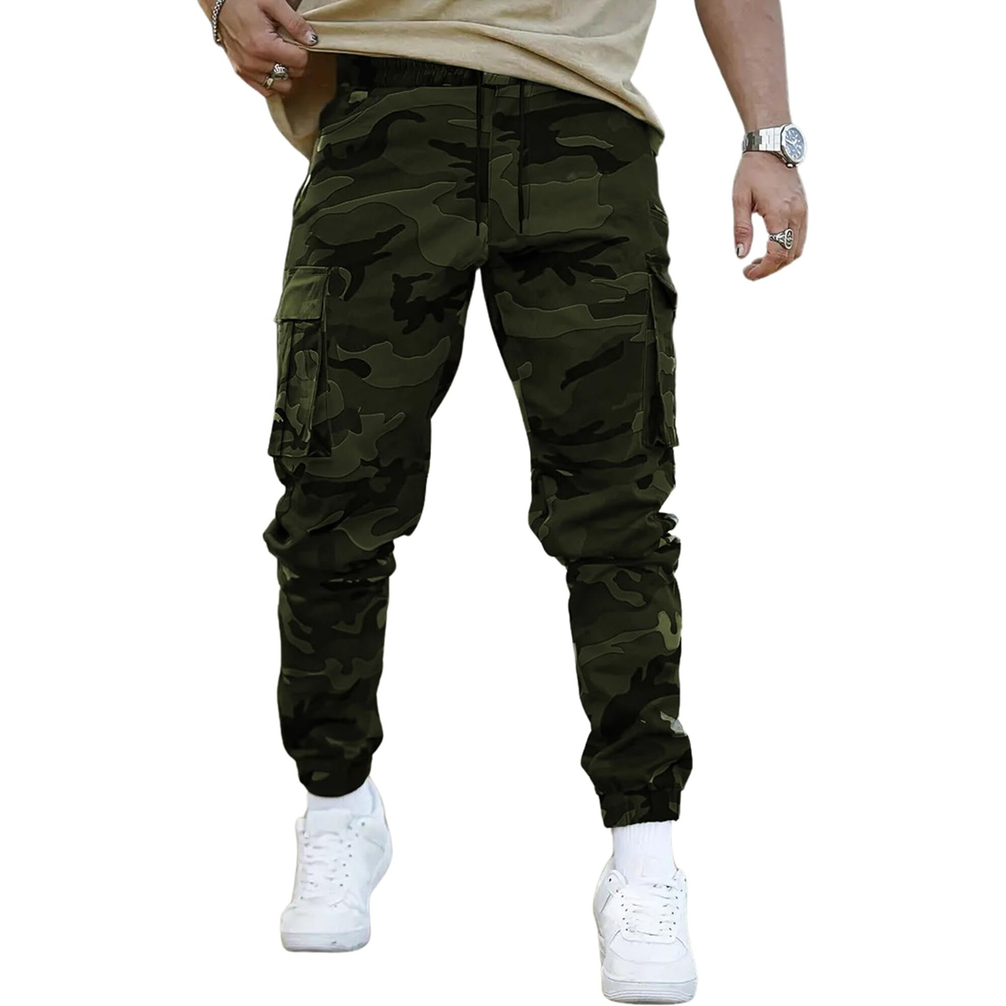 Lymio Cargo Pants For Men|| Cotton Cargo Pants For Men (Army-Cargo-Green-4Xl)