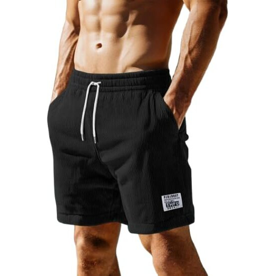 Lymio Casual Polyester Shorts For Men (Shorts 22 Black-S)
