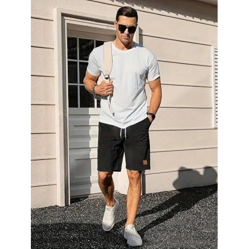Lymio Casual Polyester Shorts For Men (Shorts 22 Black-S)