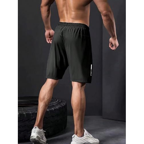 Lymio Men Shorts || Men Shorts Polyester Casual (Shorts 28 Black-M)