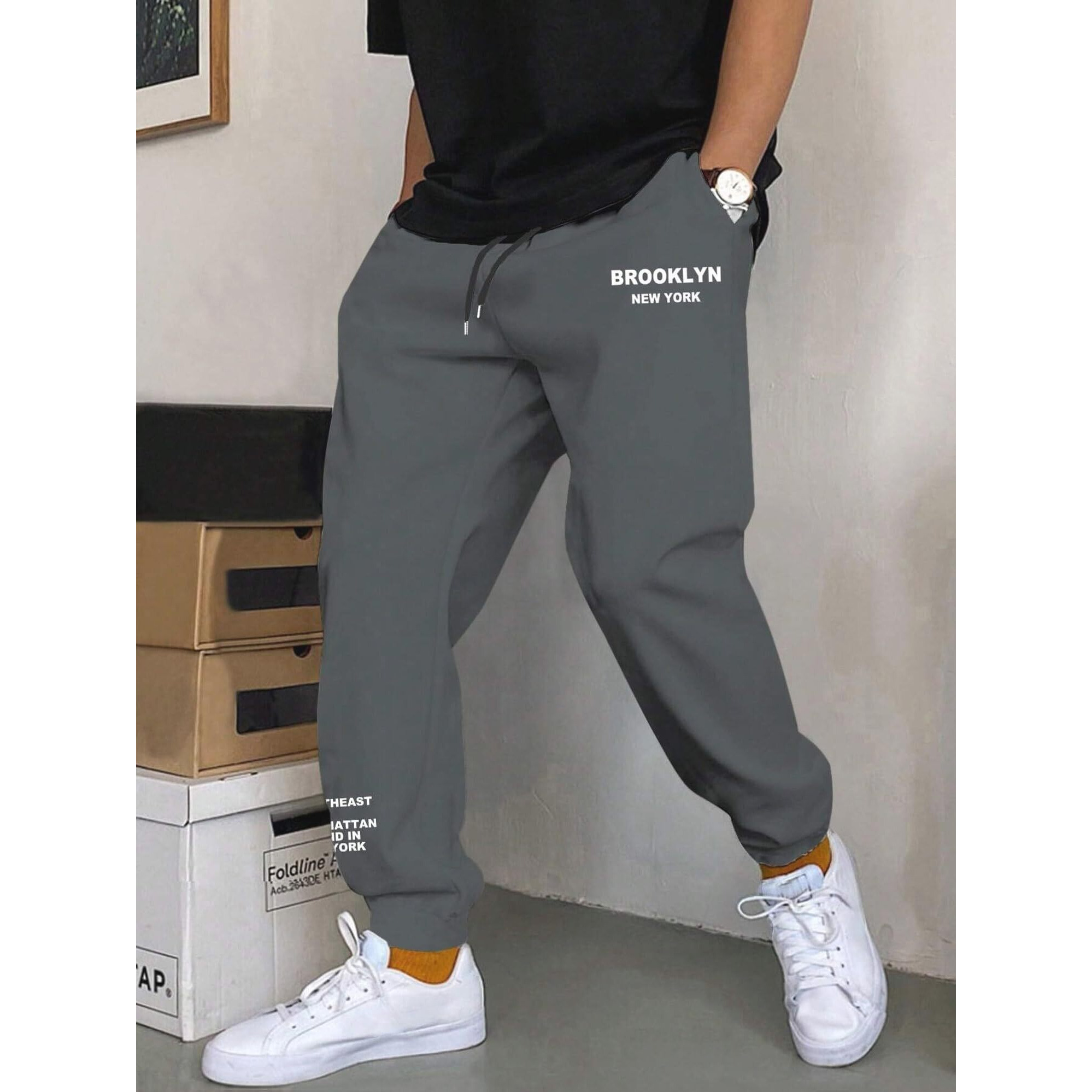 Lymio Track Pant For Men || Regular Fit || Track Pants || Full Elastic Jogger Track Pant || Available In Combo Pack Of 2 (Tp-42-43-Apricoat-Darkgrey-S)