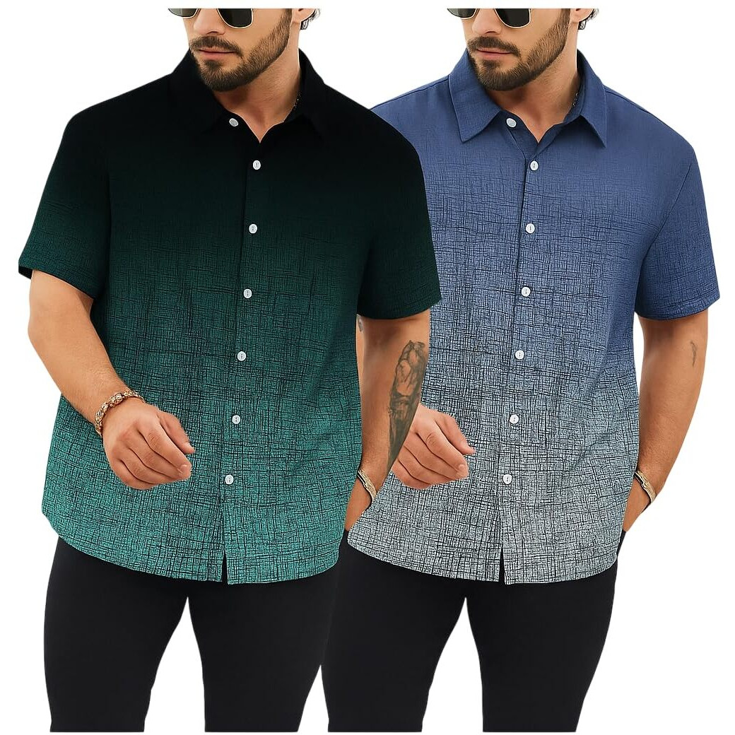 Lymio Casual Regular Fit Shirt For Men || Regular Fit || Stylish || Men Shirt (Available In Combo Packs) (Resort-Black-Blue-Blue-White-Xl)