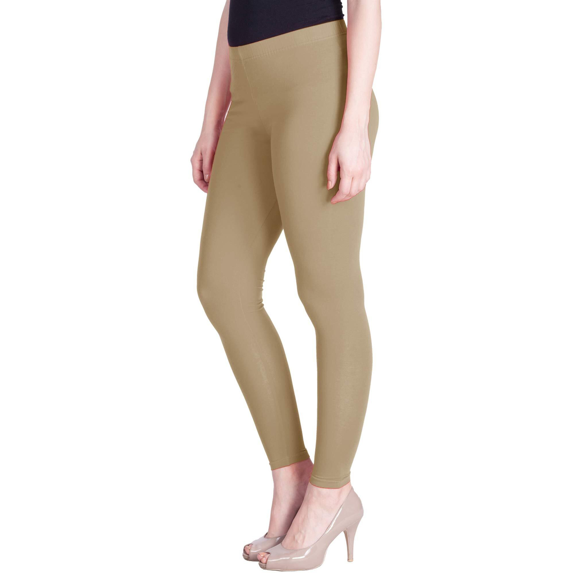 Lyra Women Solid Premium Cotton Ankle Length Leggings | Mid-Waist | Fashionwear