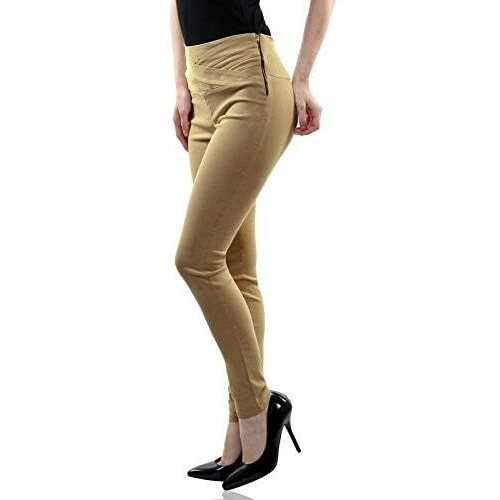 Miss Chase Women's Beige Slim Fit Leggings
