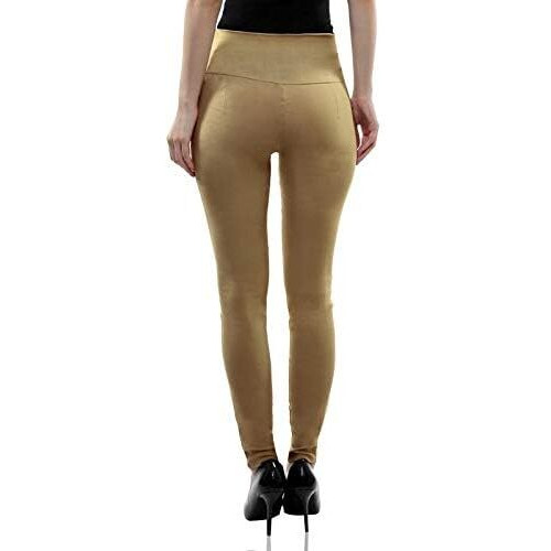 Miss Chase Women's Beige Slim Fit Leggings