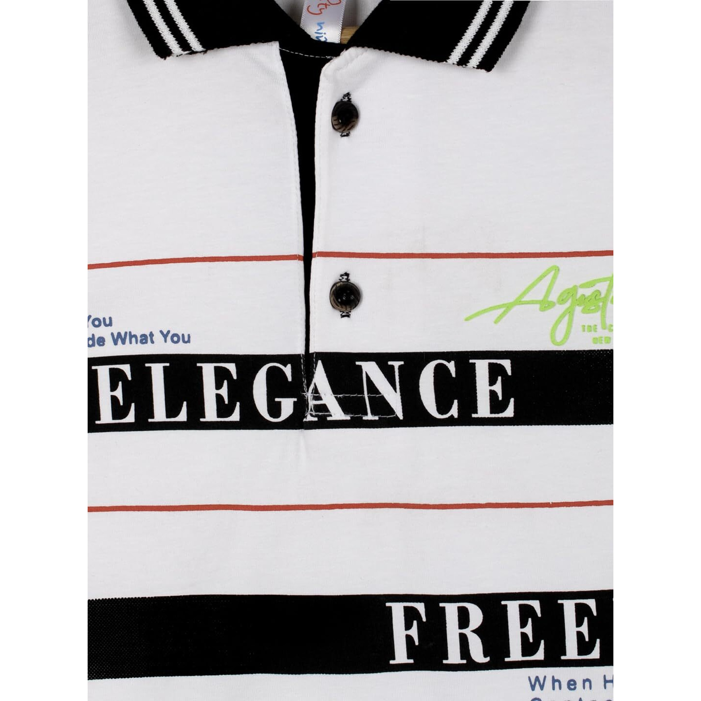 Naughty Ninos Boy's Letter Print Regular Fit T-Shirt (Nn01021Tee_White