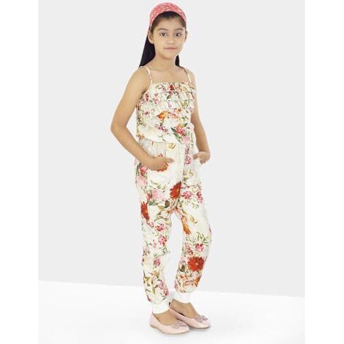 Naughty Ninos Girl's Rayon Trousers Suit (Nn00273Drs_Multi_6-7 Years)