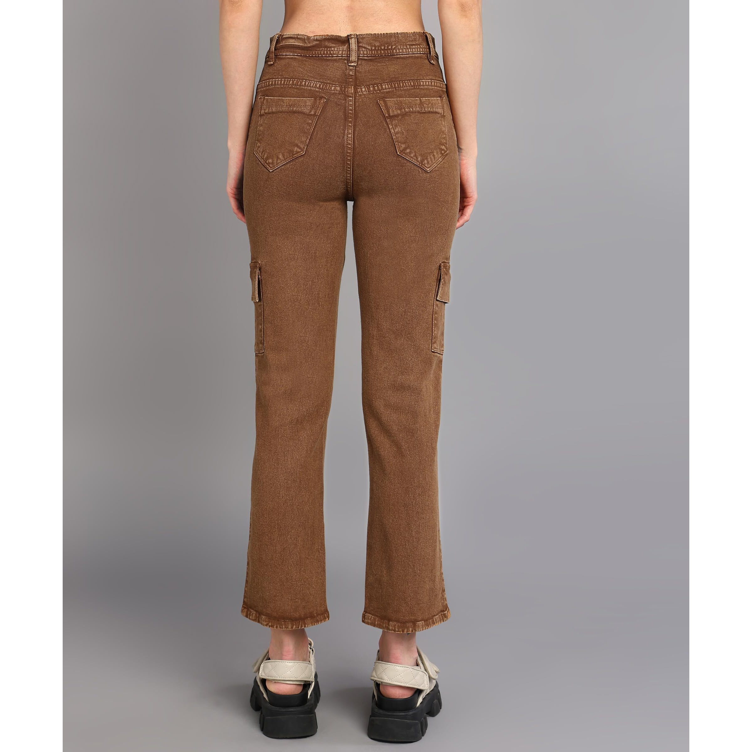 Nifty Women Mid Rise Straight Jeans (1460_Rust, 30