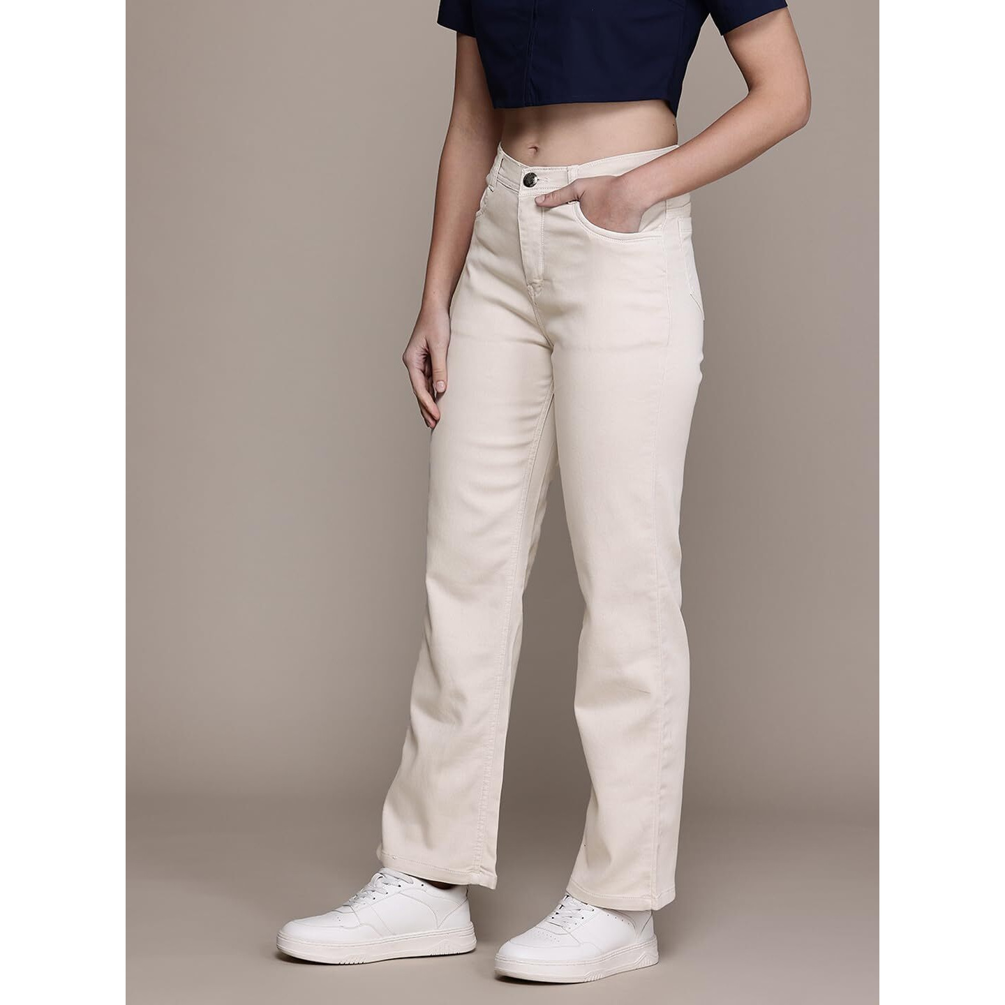 Nifty Women's Denim Straight Fit Boyfriend Jeans (1439_Creem_26_Cream_26)