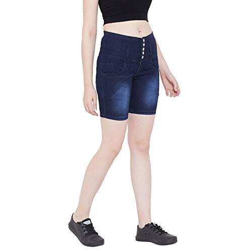 Nifty Women's Denim Shorts (1348, Blue, 28)