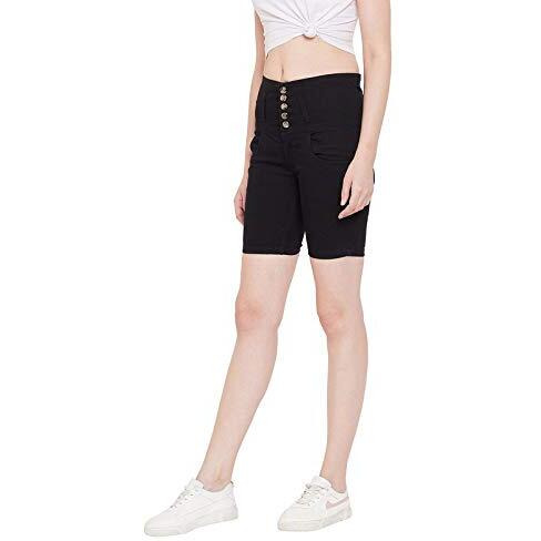 Nifty Women's Denim Shorts (1348, Black, 28)