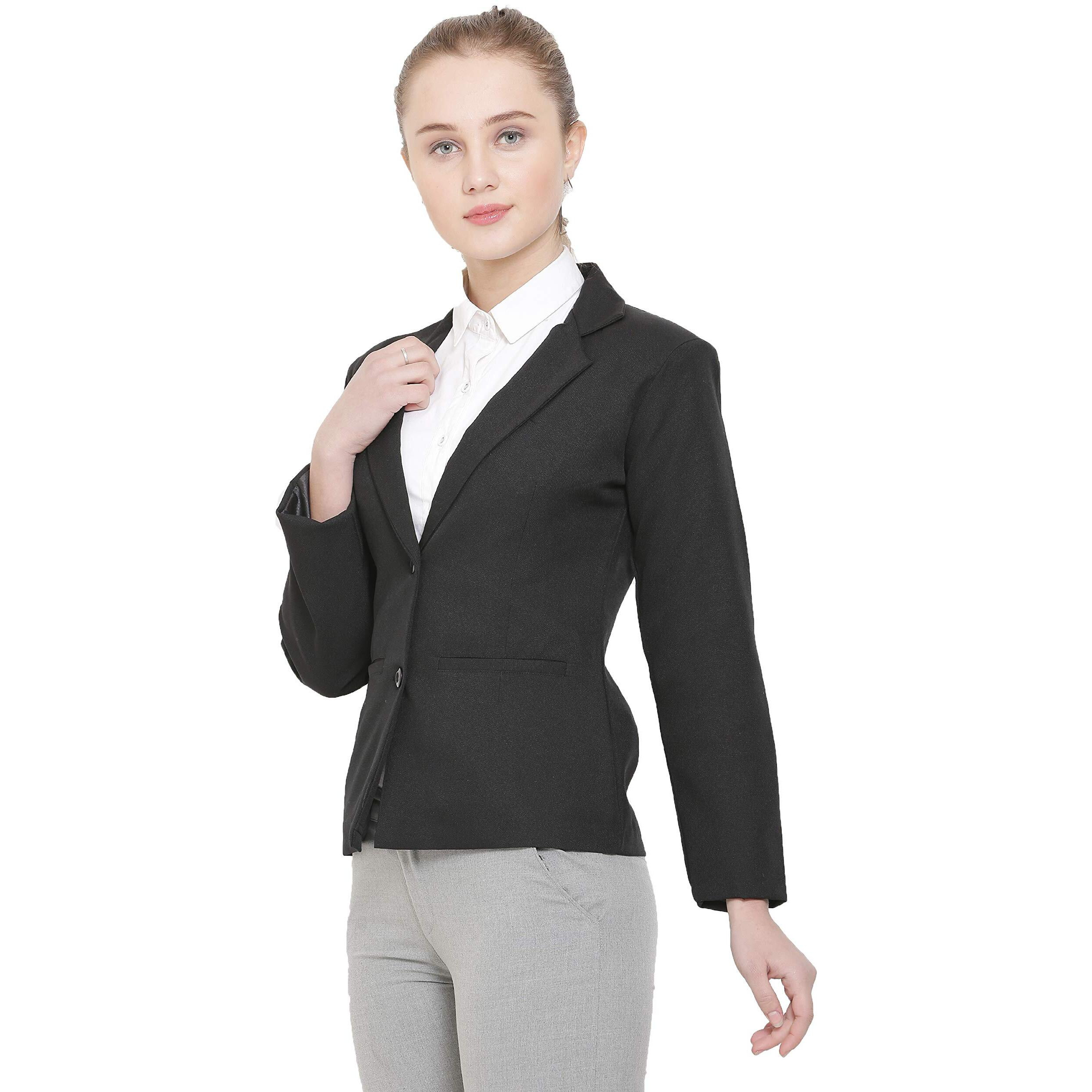 Nifty Women's Black Formal Blazer (Black, M)