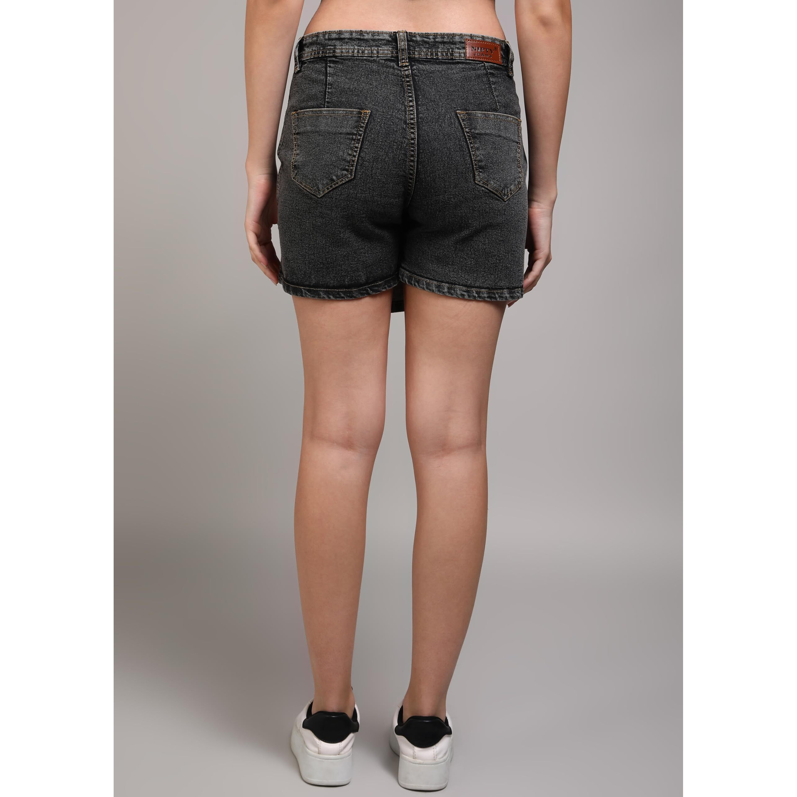 Nifty Women's Denim Skorts (1475_Gry_34_Grey_34)