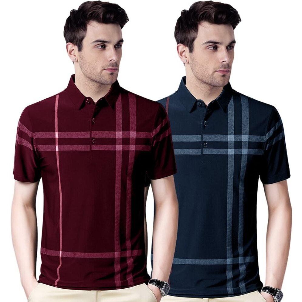 Nobel Monk Men's Regular Fit Polo T Shirt |Half Sleeves |Collar Tshirts |Casual T-Shirt For Men