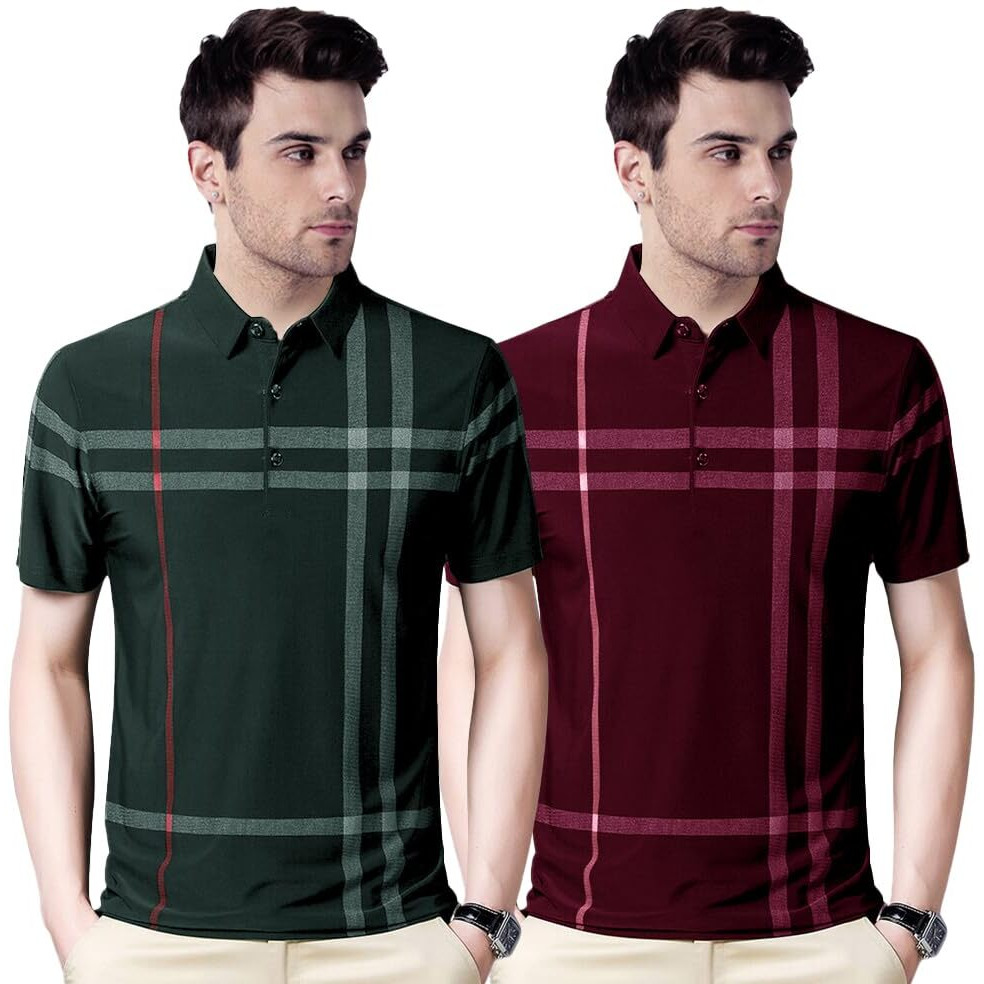 Nobel Monk Men's Regular Fit Polo T Shirt |Half Sleeves |Collar Tshirts |Casual T-Shirt For Men