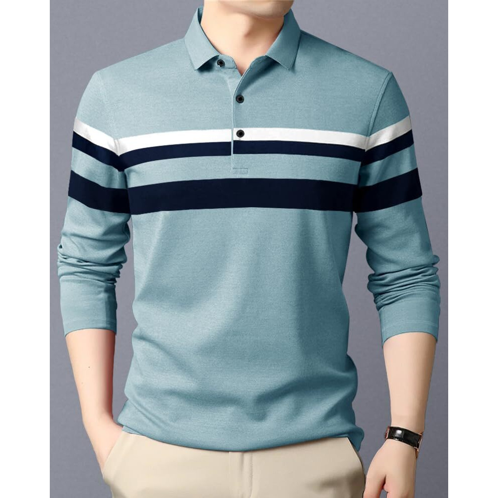 Noble Monk Men's (Combo Pack Of 2) -Regular Fit Polo T Shirt|Full Sleeves |Collar Tshirts | Casual T-Shirt For Men