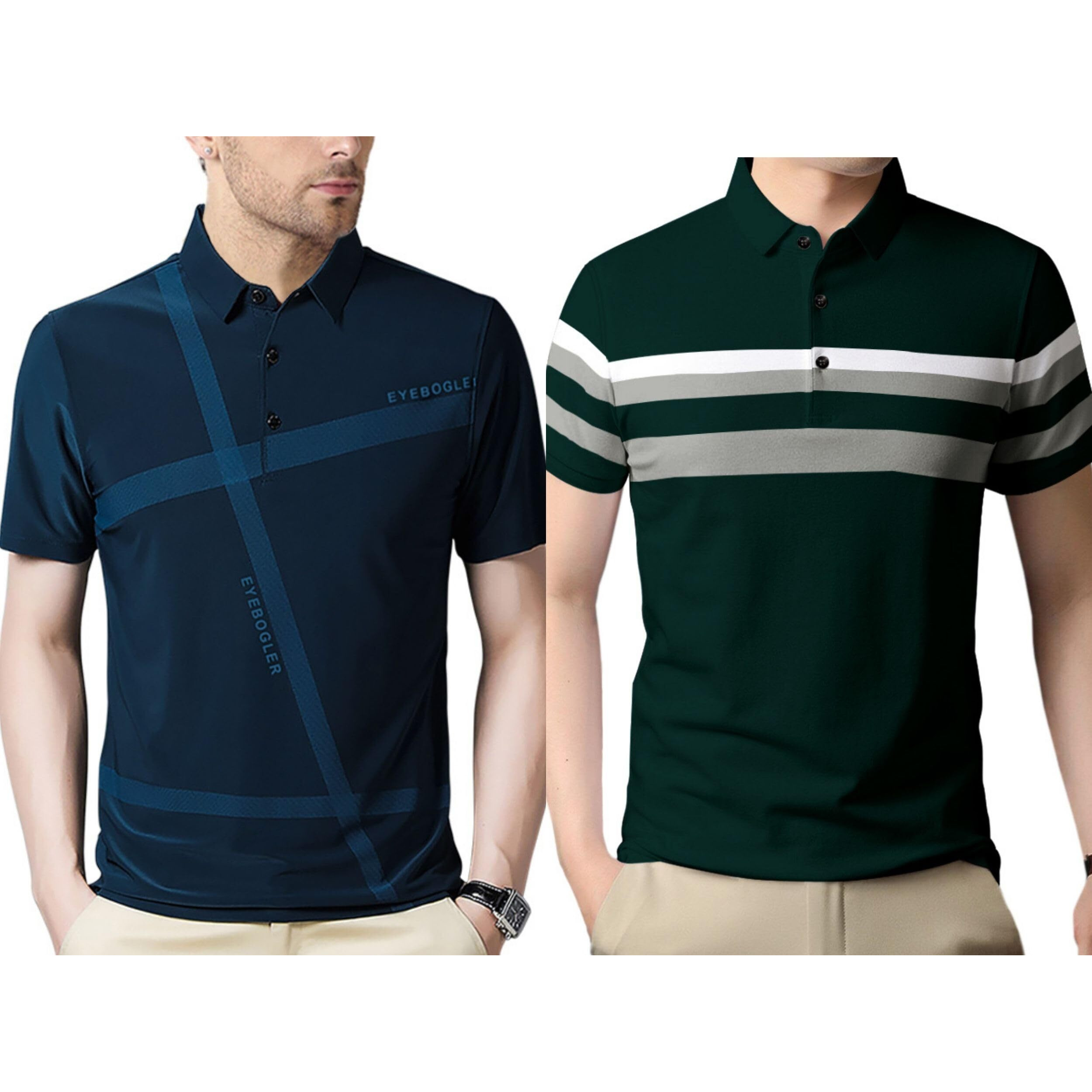 Nobel Monk Men's (Combo Pack Of 2) -Regular Fit Polo T Shirt |Half Sleeves |Collar Tshirts |Casual Tshirt
