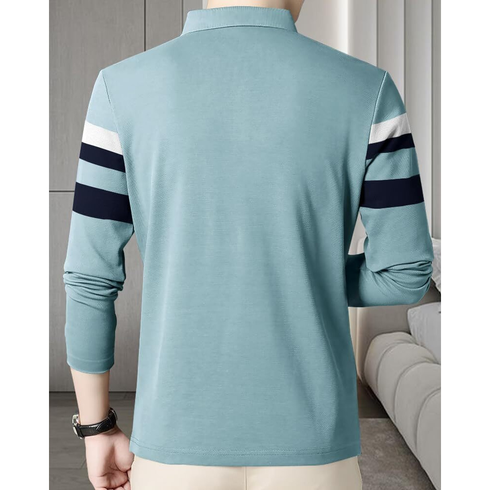 Noble Monk Men's Regular Fit Polo T Shirt |Full Sleeves |Collar Tshirts | Casual T-Shirt For Men