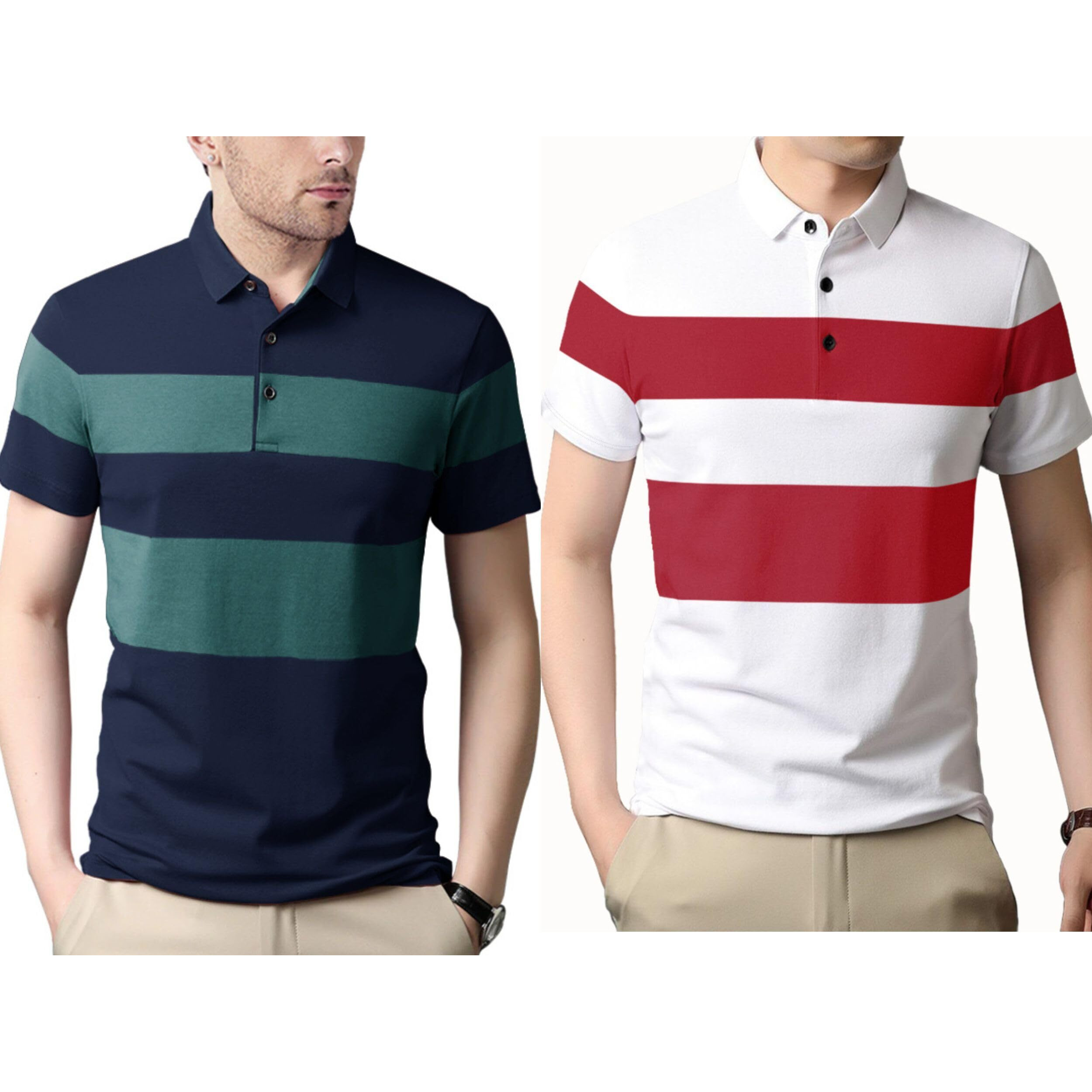 Nobel Monk Men's Regular Fit Polo T Shirt |Half Sleeves |Collar Tshirts |Casual T-Shirt For Men
