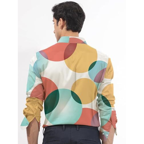 Noble Monk Men's Regular Fit Printed Shirt |Full Sleeves |Collar Shirts | Casual Shirt