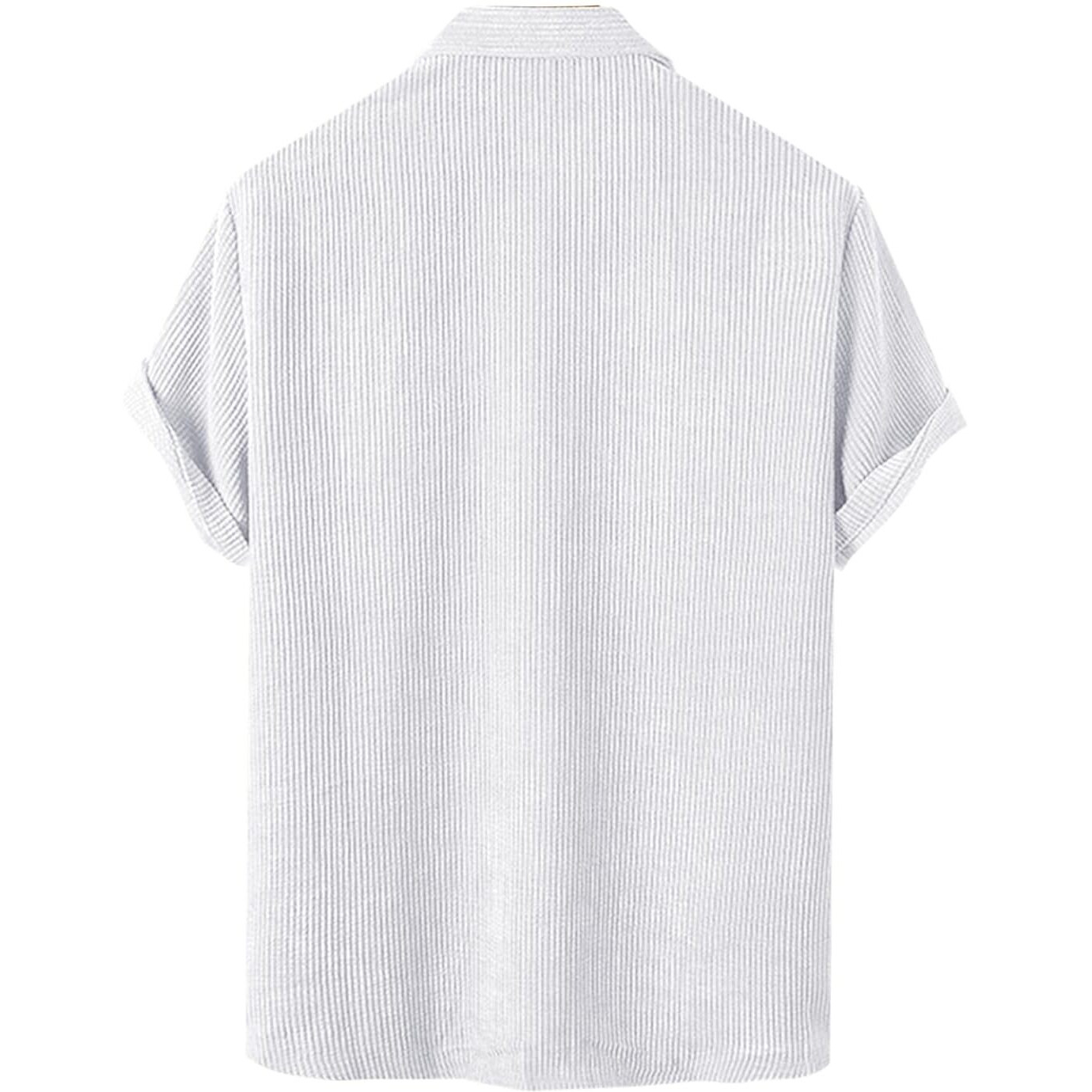 Nobel Monk Men's Solid Casual Shirt |Half Sleeve | Regular Fit |Stylish Shirt For Men White