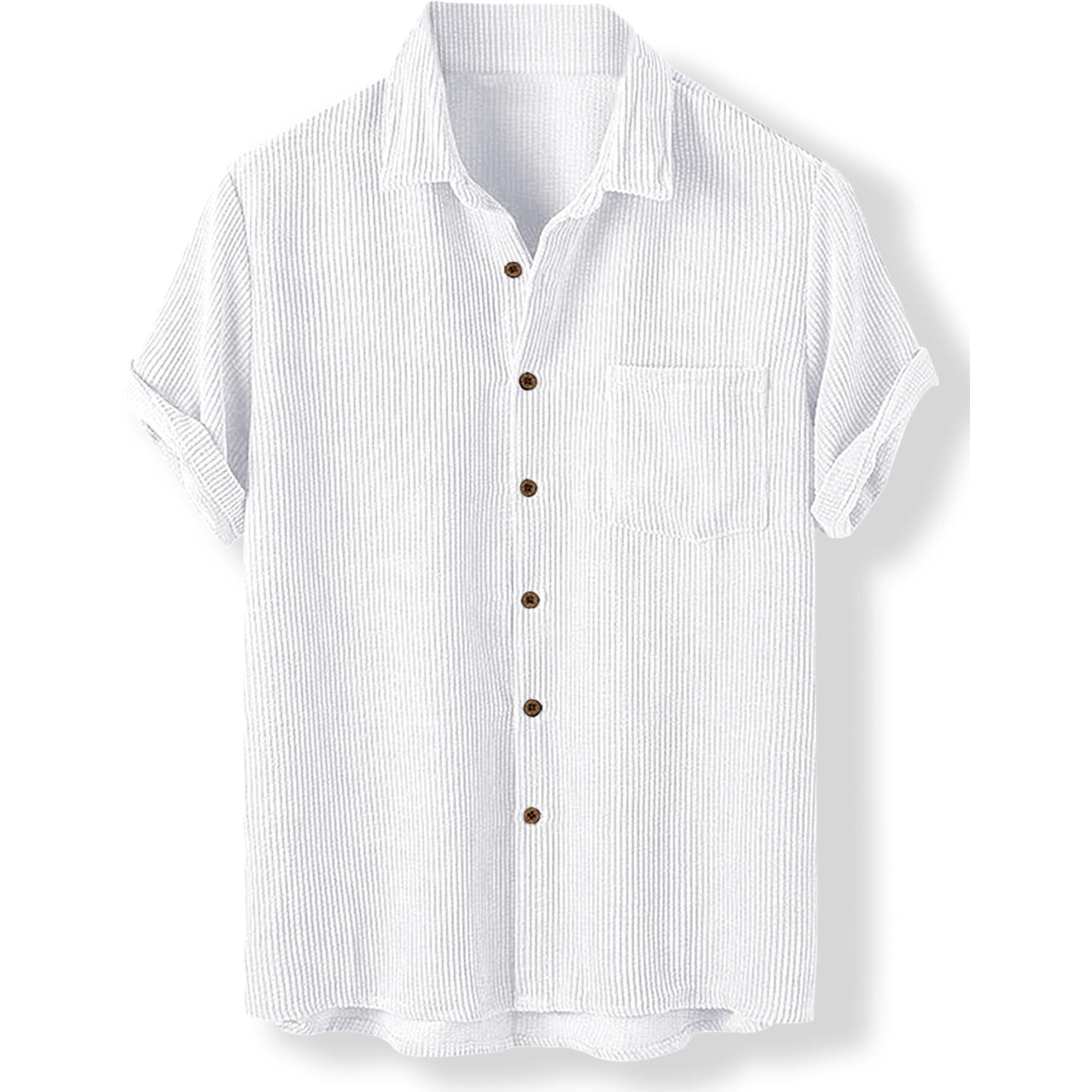 Nobel Monk Men's Solid Casual Shirt |Half Sleeve | Regular Fit |Stylish Shirt For Men White