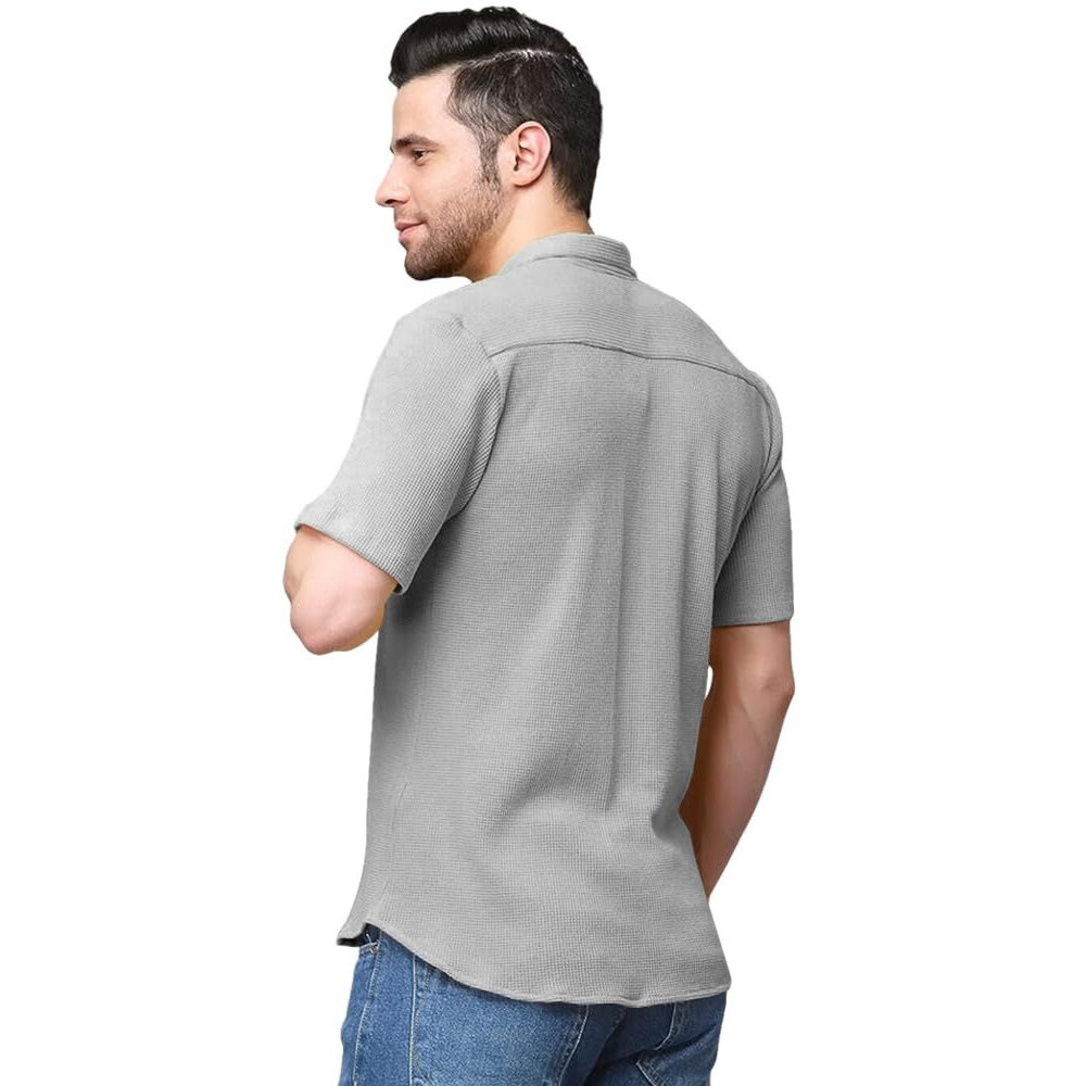 Nobel Monk Men's Solid Casual Shirt |Half Sleeve | Regular Fit |Stylish Shirt For Men