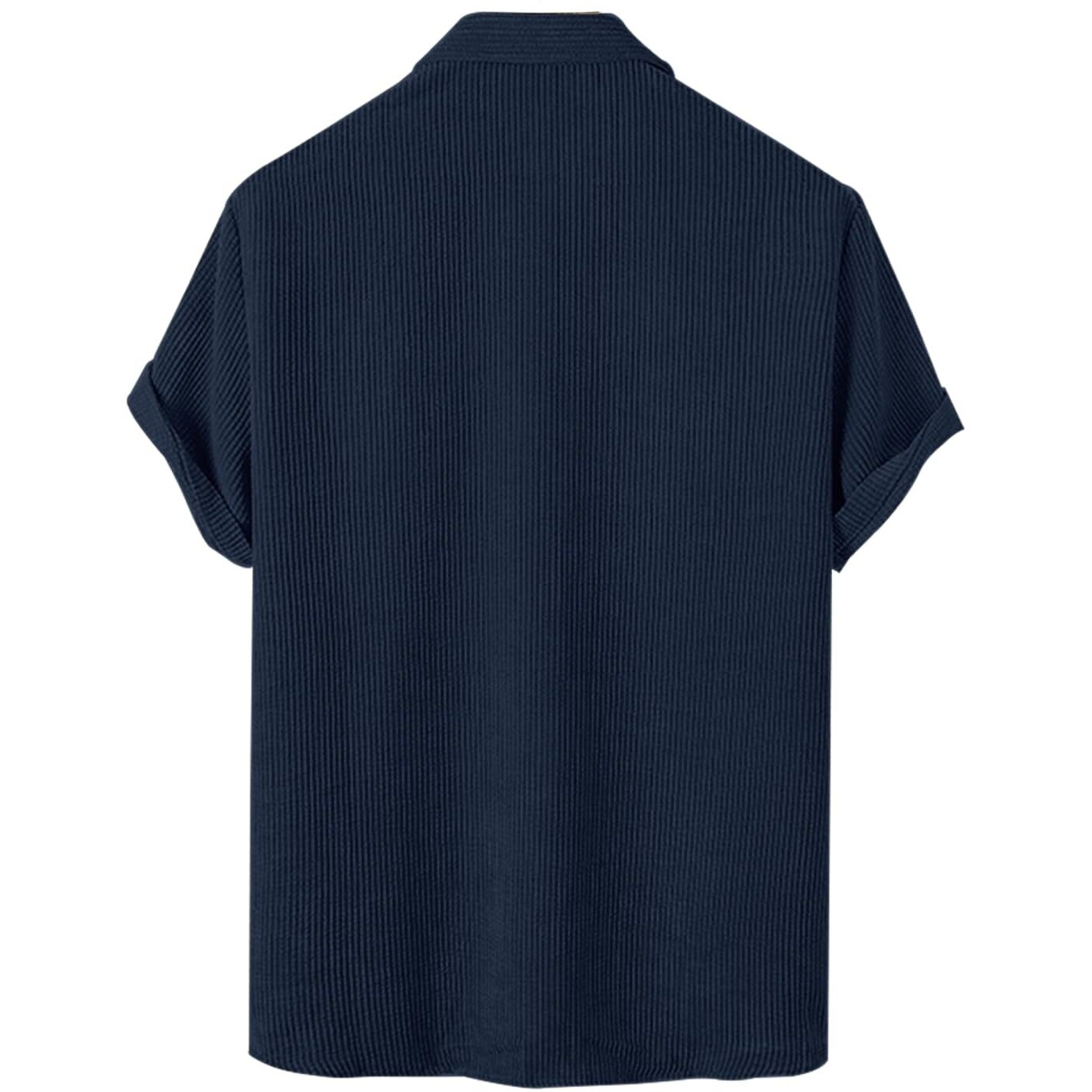 Nobel Monk Men's Solid Casual Shirt |Half Sleeve | Regular Fit |Stylish Shirt For Men Navy Blue