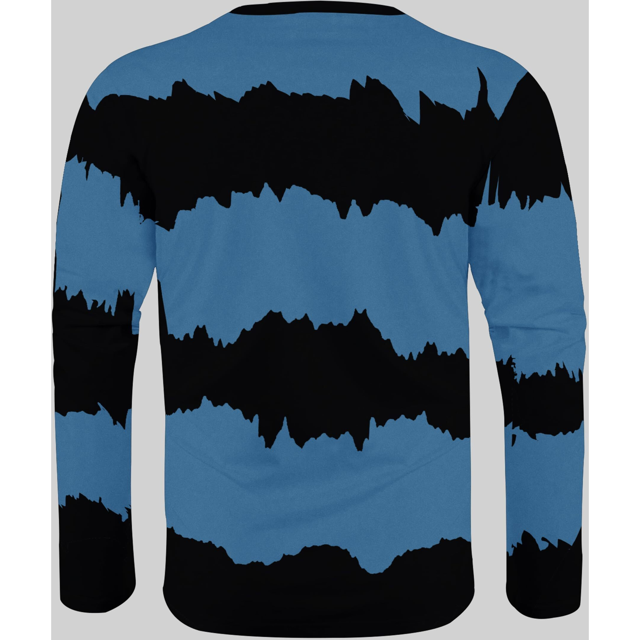 Noble Monk Men Full Sleeve Round Neck T-Shirt | Tie & Dye Pattern |Regular Fit Tshirt For Men Black