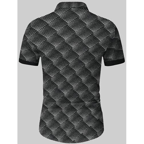 Noble Monk Men Ragular Polo Neck T-Shirts | Printed Tshirt For Men And Boys Black White