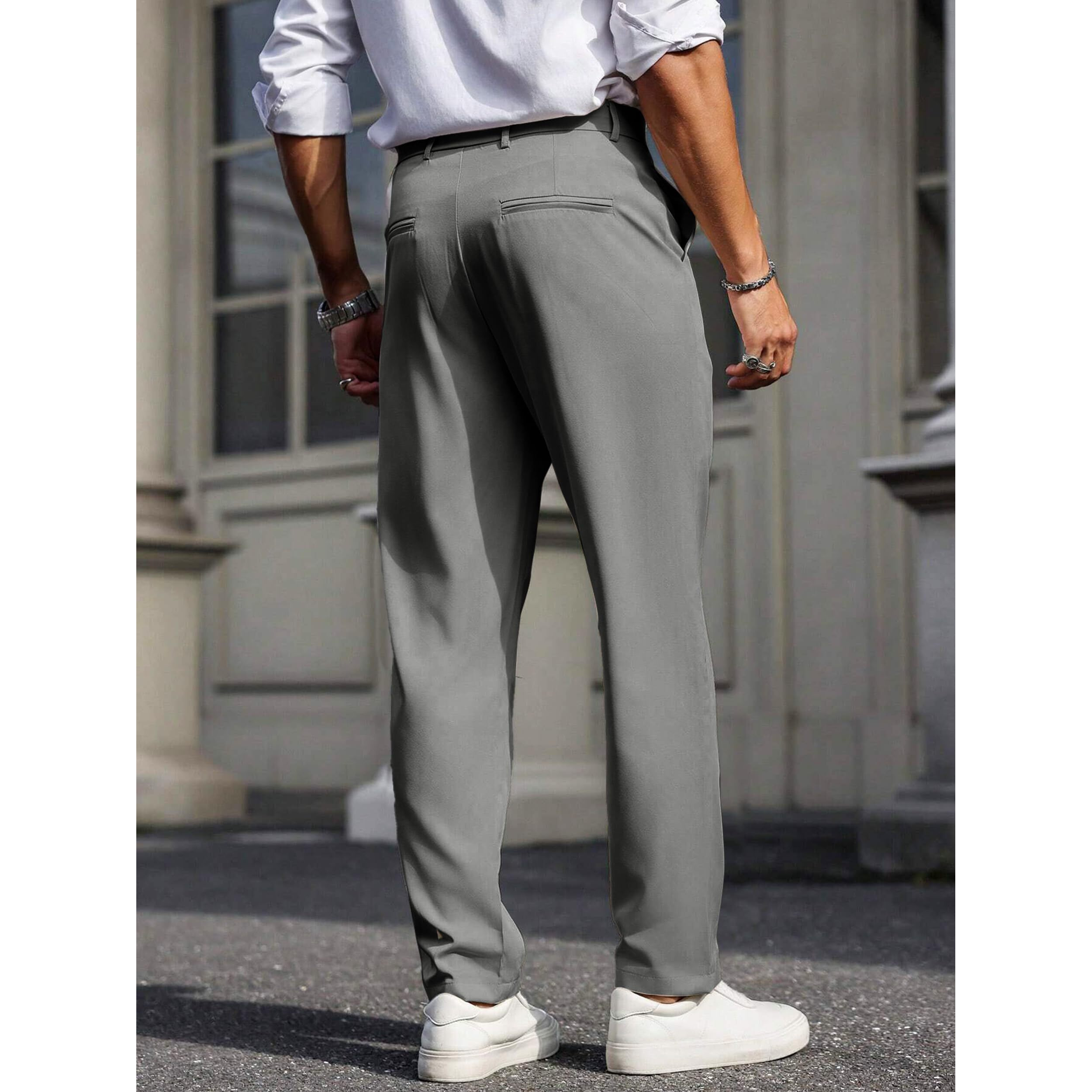 Noble Monk Formal Pants For Men | Stylish Regular Fit Men's Wear Trousers For Office Or Party | Solid Formal Regular Fit Trouser For Men's