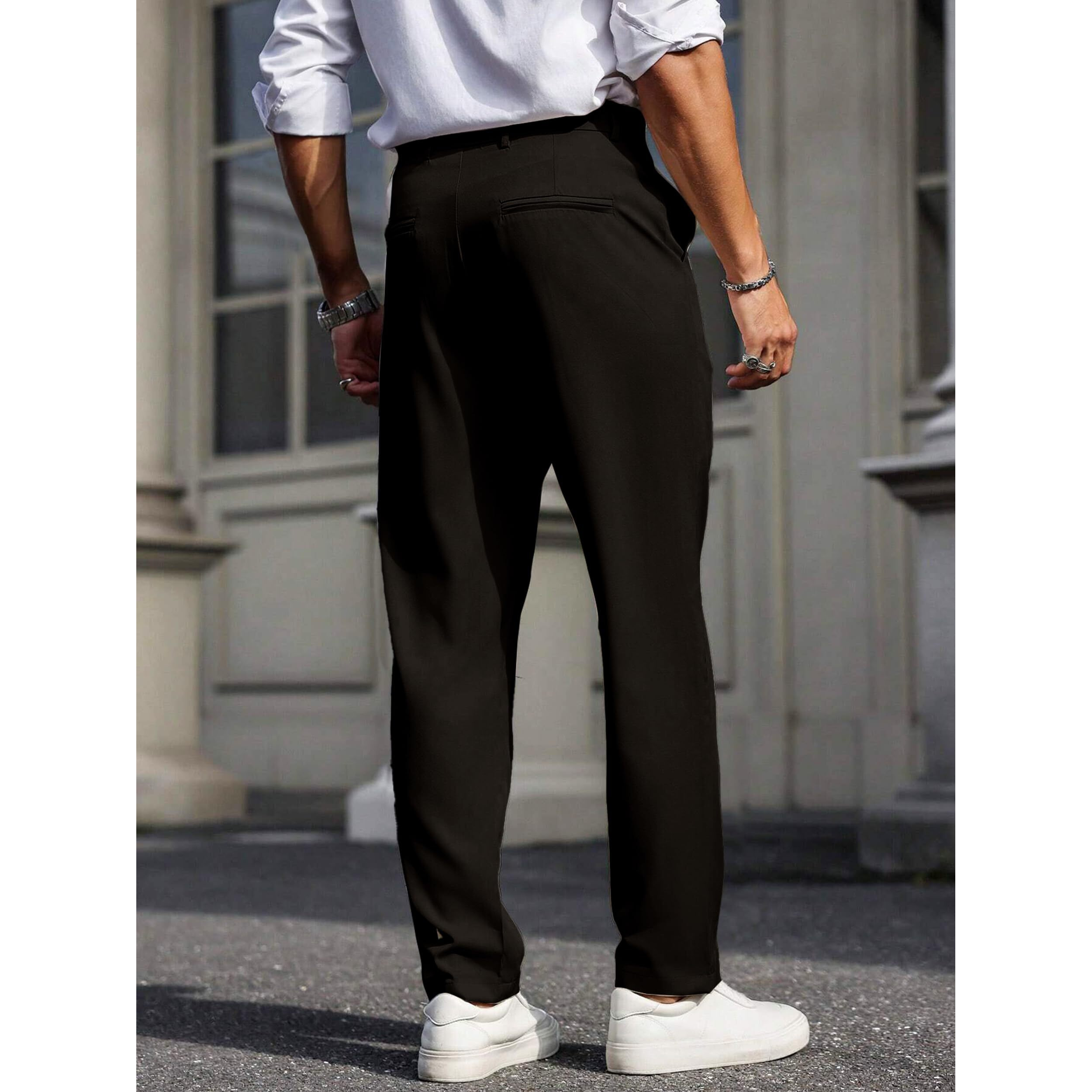 Noble Monk Formal Pants For Men | Stylish Regular Fit Men's Wear Trousers For Office Or Party | Solid Formal Regular Fit Trouser For Men's
