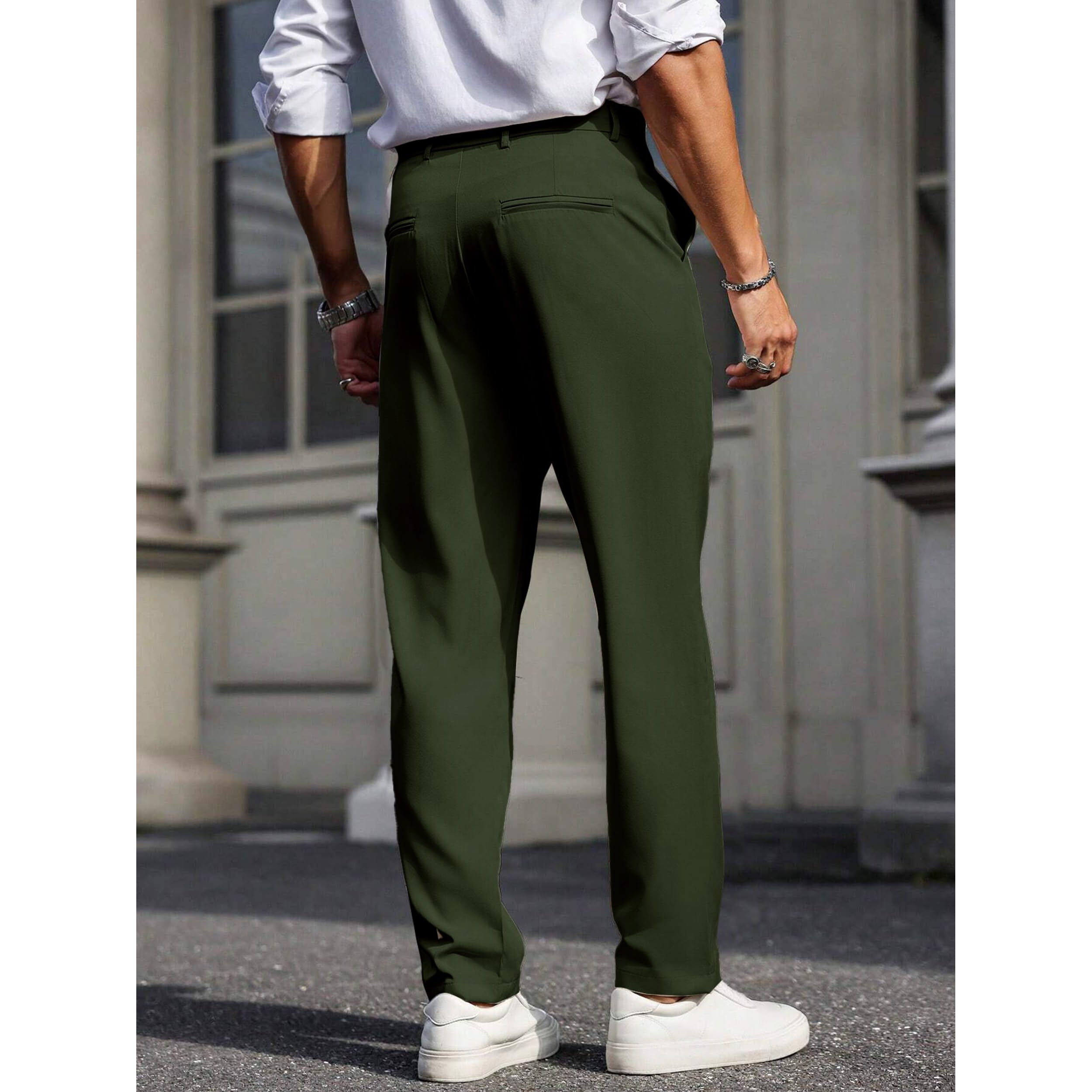 Noble Monk Formal Pants For Men | Stylish Regular Fit Men's Wear Trousers For Office Or Party | Solid Formal Regular Fit Trouser For Men's