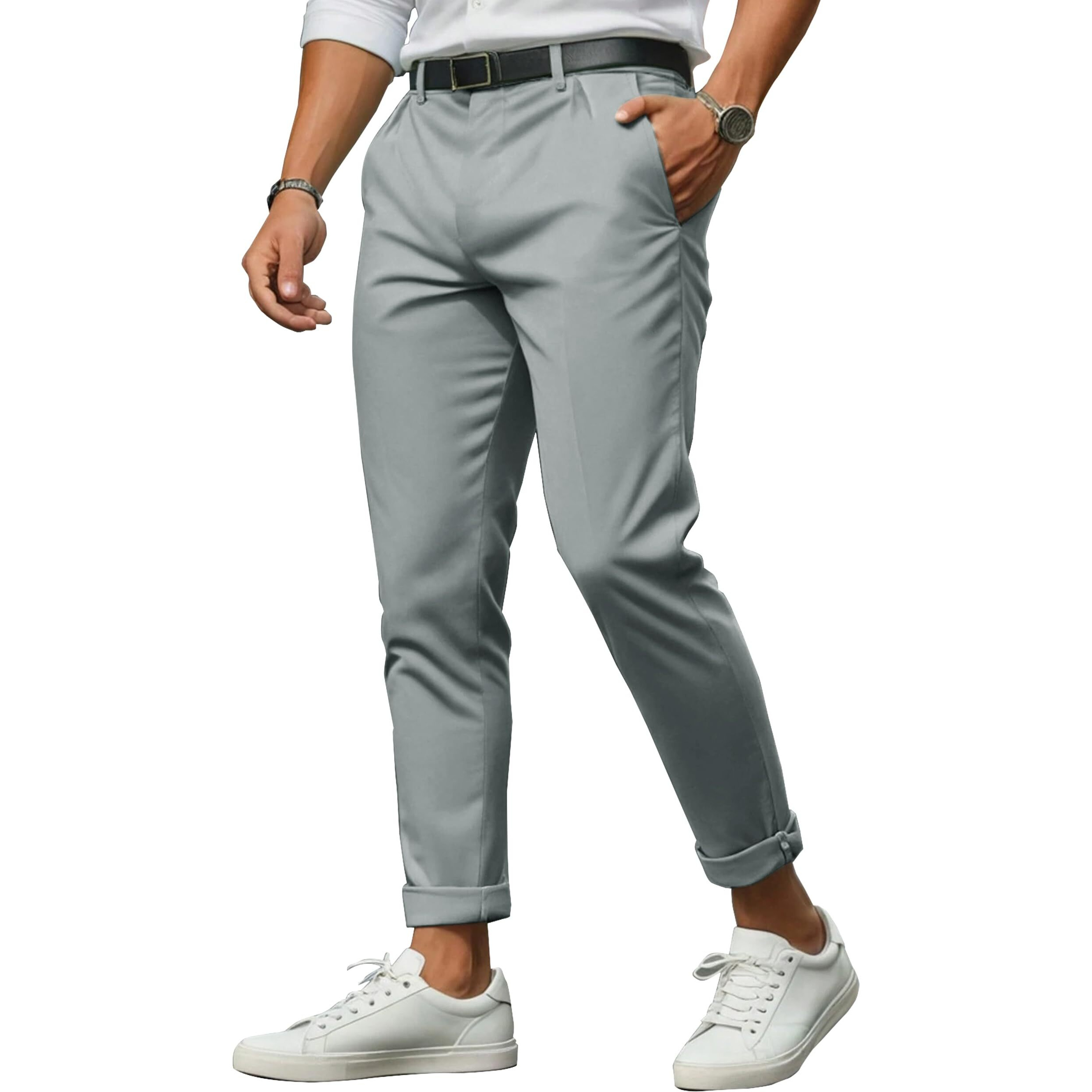 Noble Monk Formal Pants For Men | Stylish Regular Fit Men's Wear Trousers For Office Or Party | Solid Formal Regular Fit Trouser For Men's