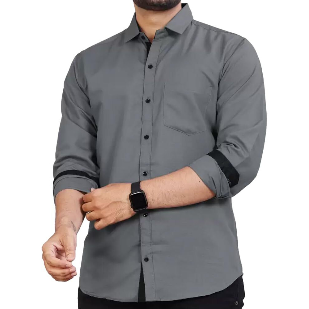 Eyebogler Men Casual Regular Fit Cotton Shirt