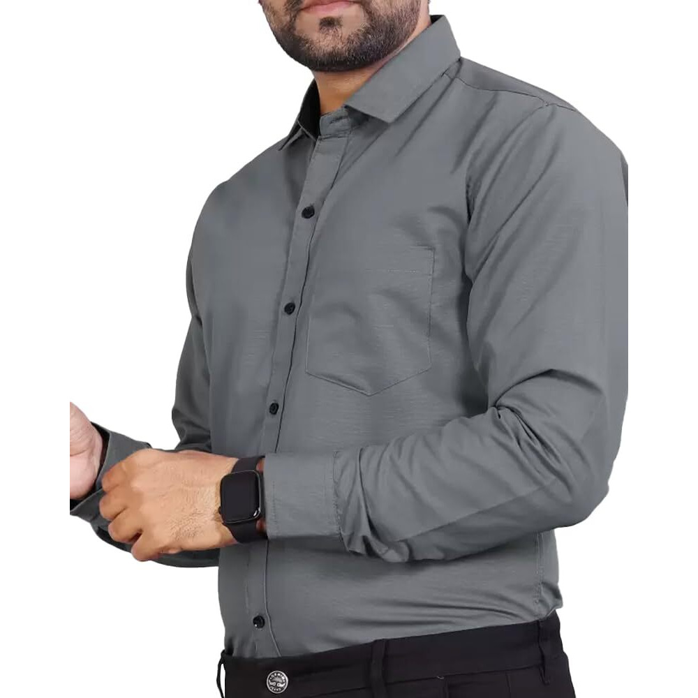 Eyebogler Men Casual Regular Fit Cotton Shirt