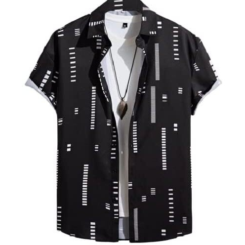 Flosive Casual Shirt For Men (S, Black)