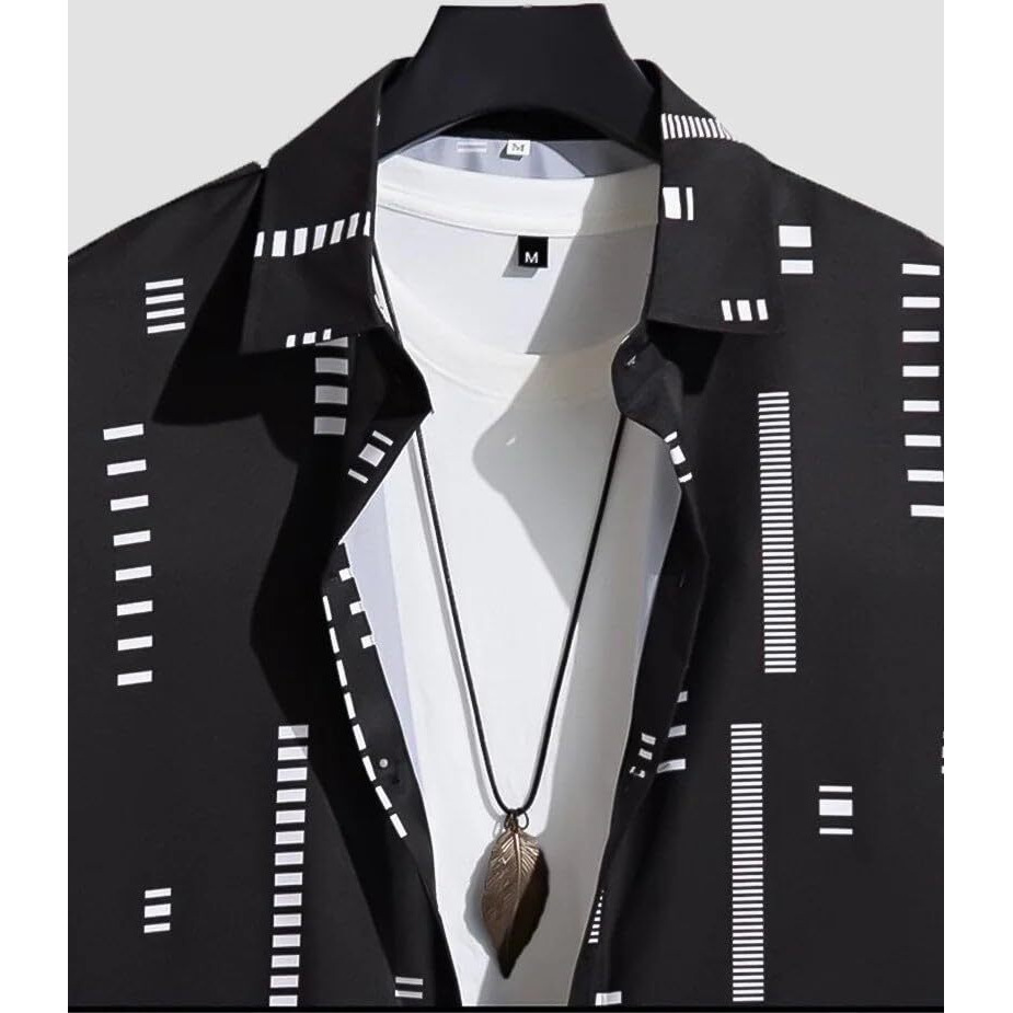 Flosive Casual Shirt For Men (S, Black)