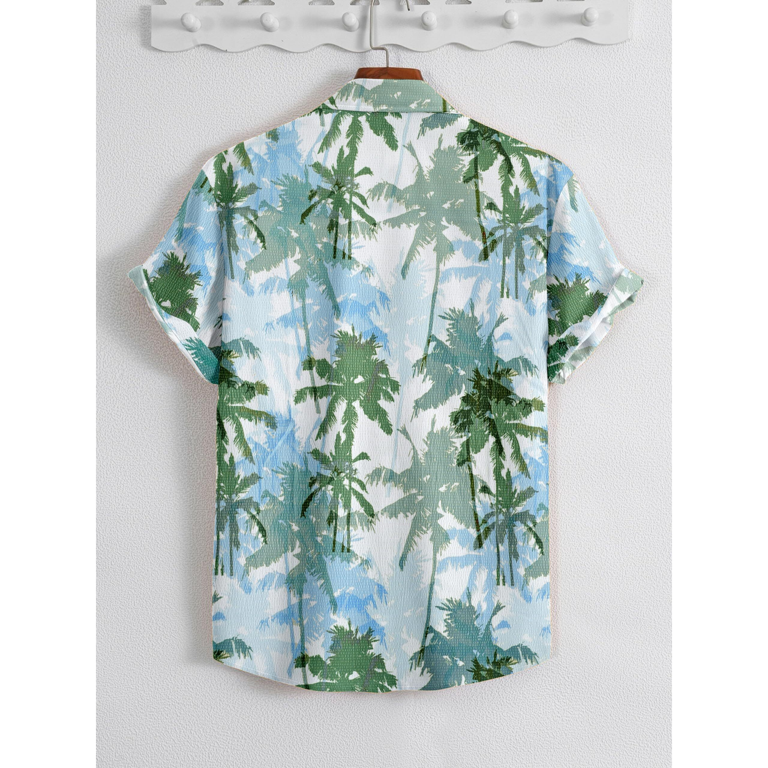 Flosive Men Popcorn Fabric Shirt (Xl, Dark Green)