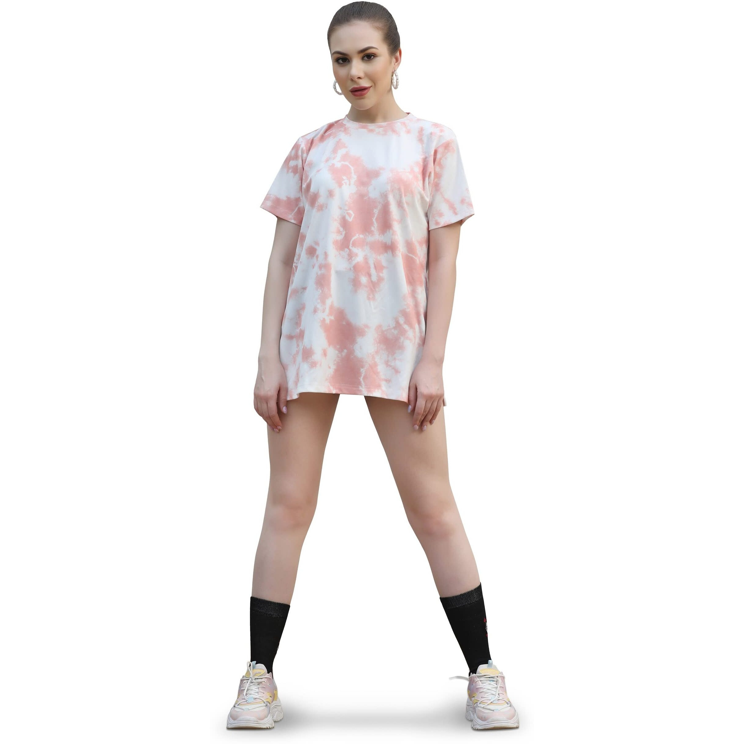 Greciilooks Womens Casual Cotton Blend Regular Fit Top (Orange, Medium)