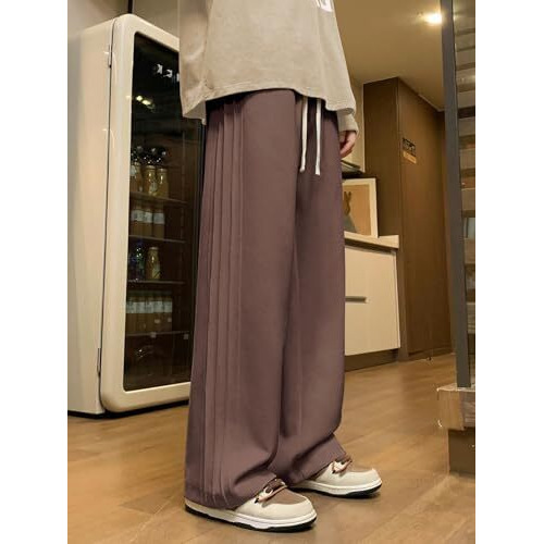 Greciilooks Men's Lycra Cargo Track Pants  Loose Fit Joggers For Men | Korean Style Travel & Lounge Wear With Pockets Brown