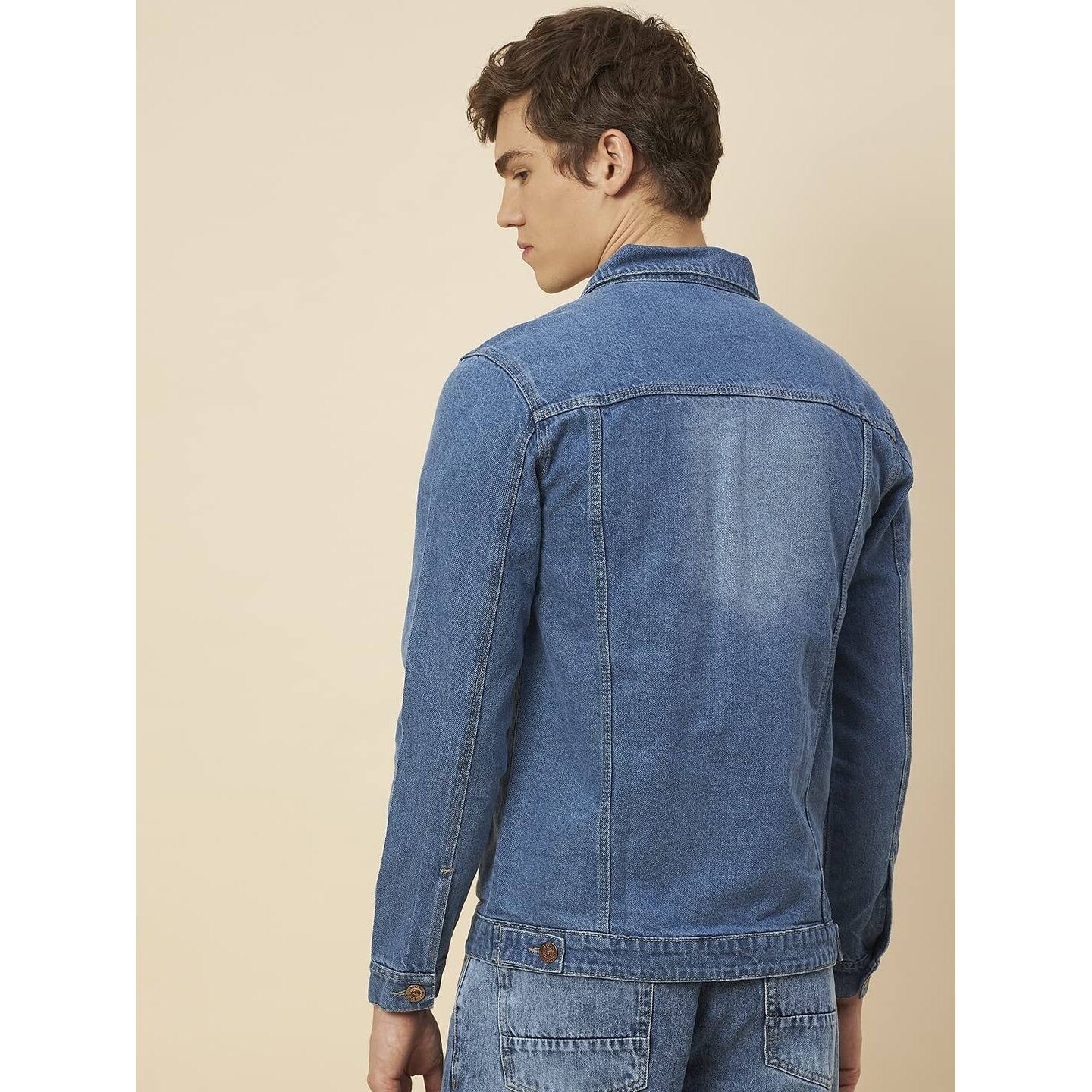 High Star Cotton Men's Jacket(Hsmcjkt143_Blue_S), Full-Length