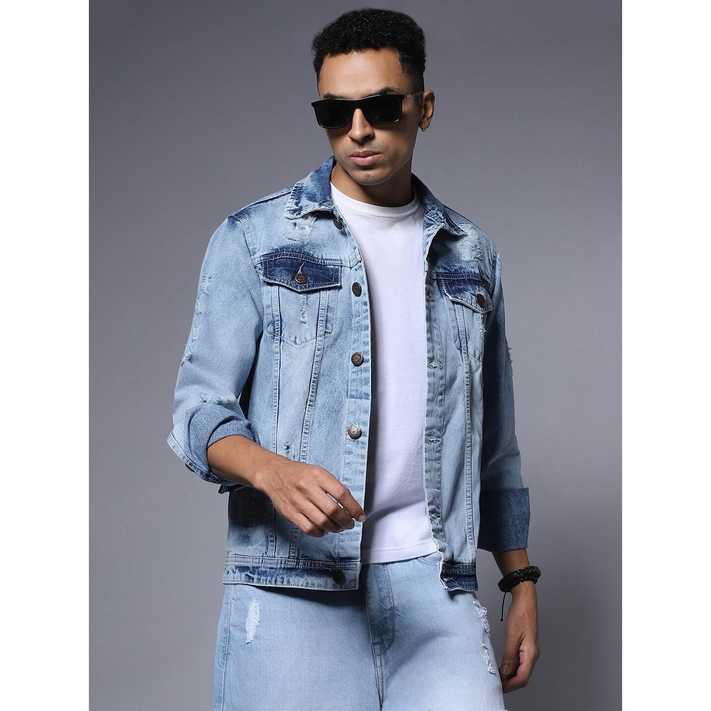 High Star Cotton Men's Full Length Jacket Hsmdjs1902_Hsd_Xl_Blue