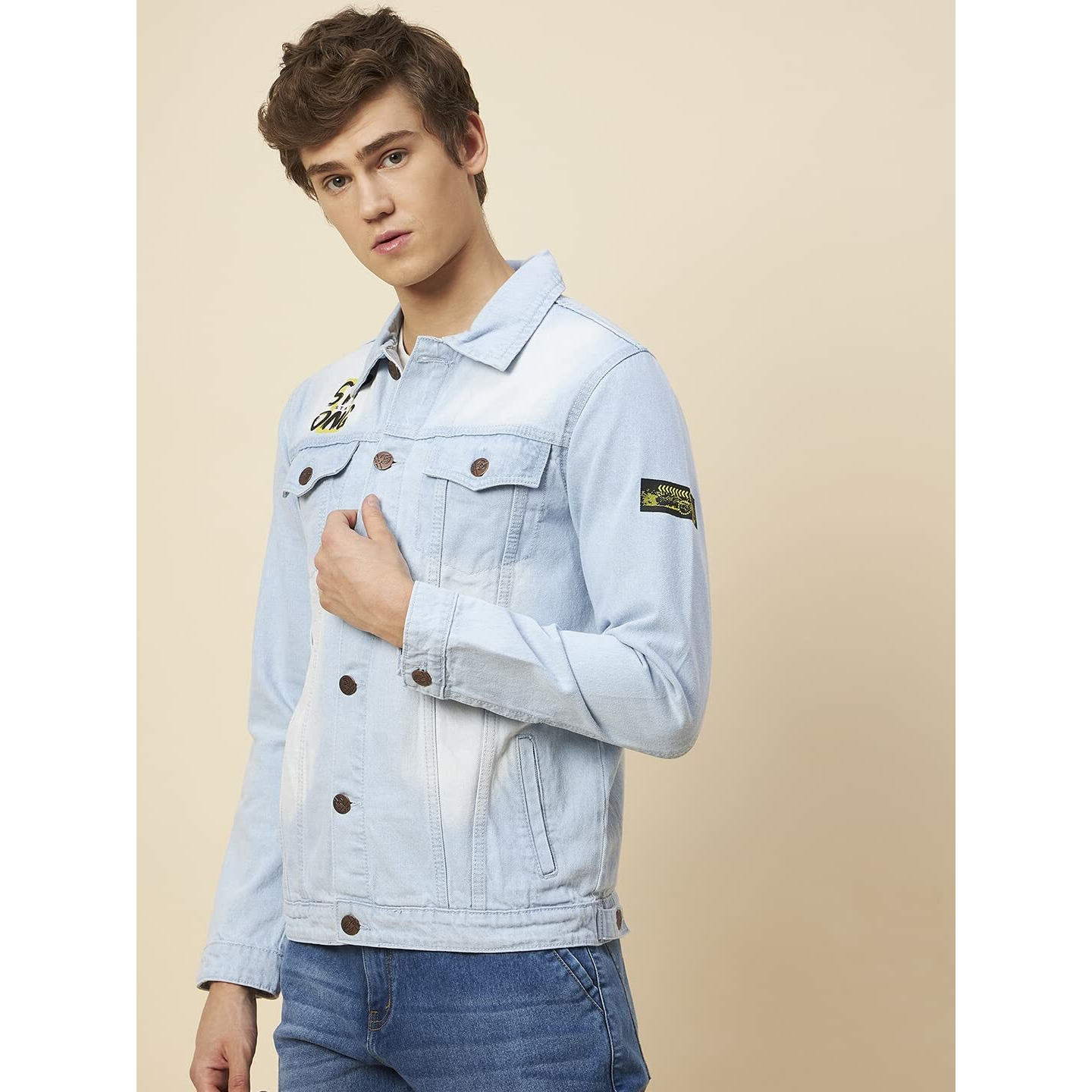 High Star Cotton Men's Full Length Jacket (Hsjktr1194_Blue_M)