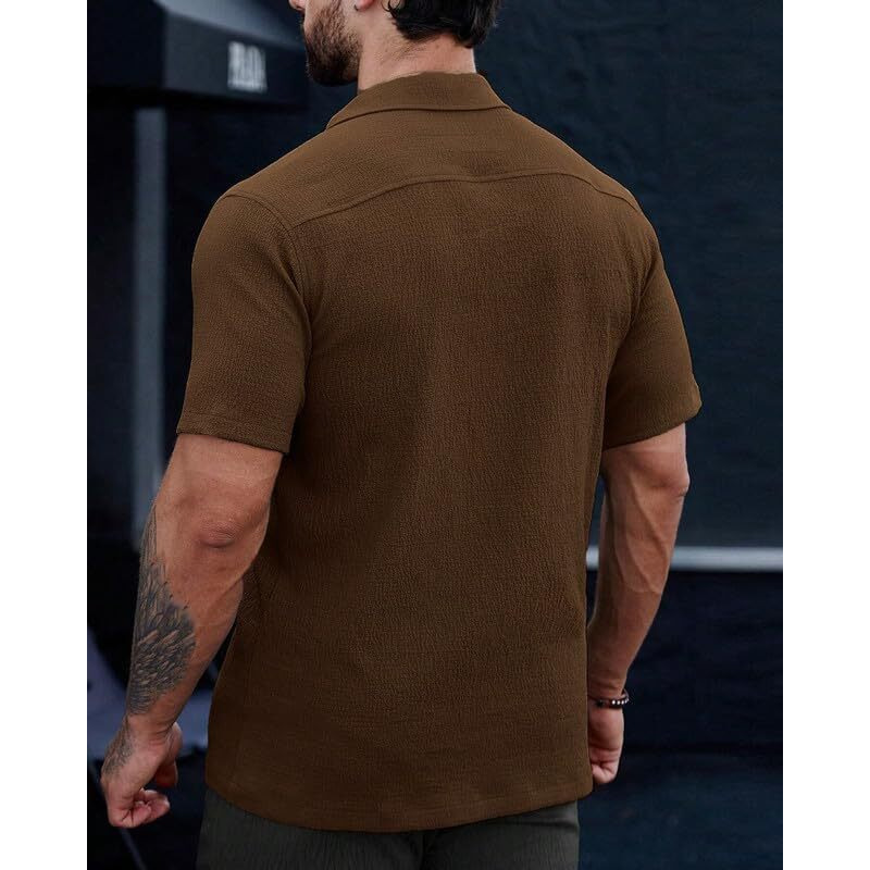 I Enterprise Men Stylish Shirt|| Regular Fit Shirt For Men|| Men Stylish Shirt || Men Printed Shirt || Oversized Shirts For Men|| Shirt For Men (Solid-Shirt)_Size- X-Large Color_Brown