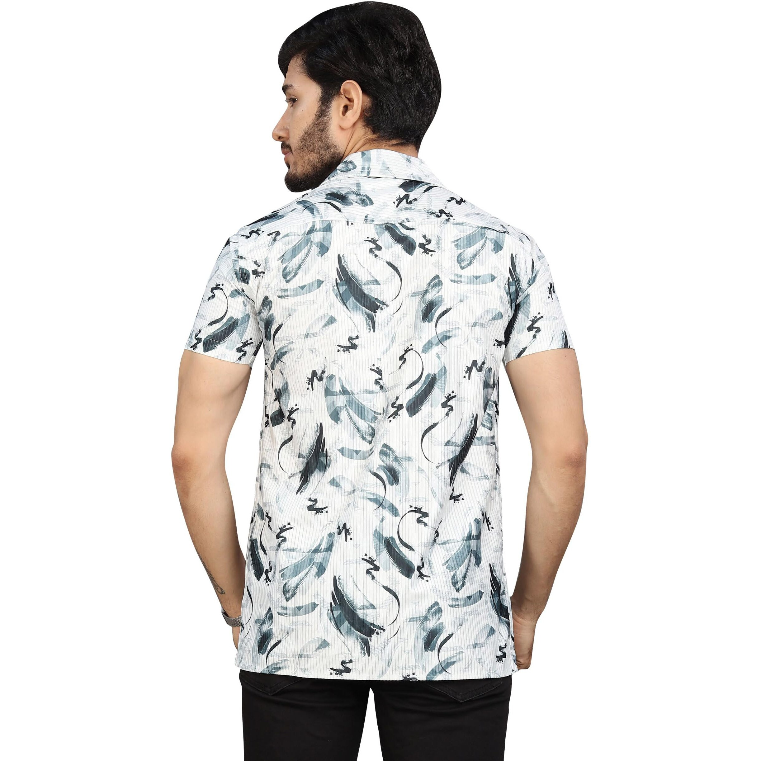 I Enterprise Half Sleeve Relaxed Fit Men's Casual Shirt | Cotton Blend Oversized Shirts For Men Loose Fit | Oversized Printed Shirts For Men Color_Multicolor8 Size_Large