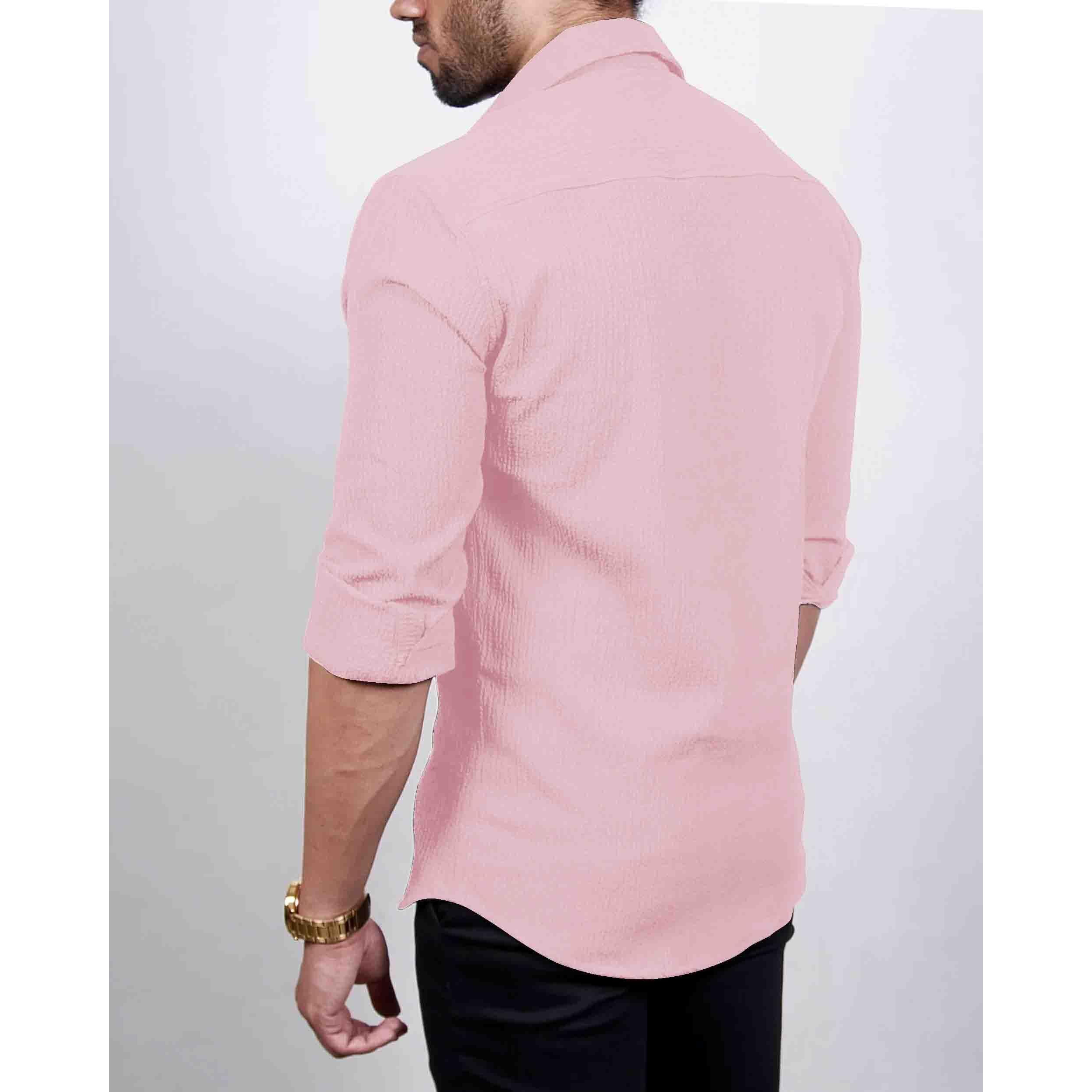 I Enterprise Men's Regular Fit Solid Soft Touch Cotton Casual Shirt Design With Spread Collar & Full Sleeve Pack Of 2_Color_Multicolor2 Size -Medium