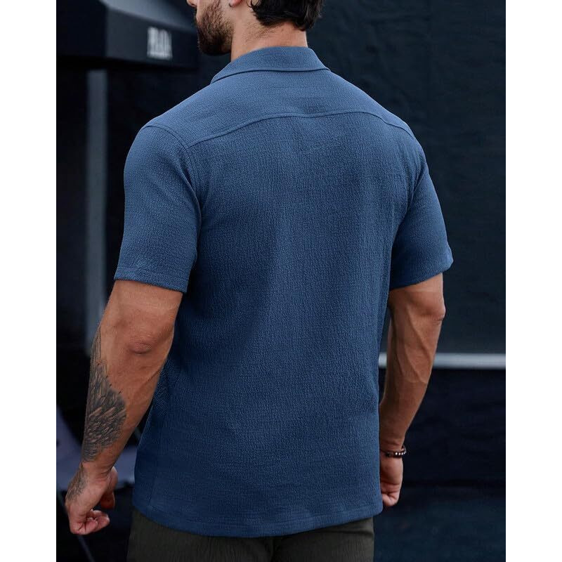I Enterprise Men Stylish Shirt|| Regular Fit Shirt For Men|| Men Stylish Shirt || Men Printed Shirt || Oversized Shirts For Men|| Shirt For Men (Solid-Shirt)_Size- X-Large Color_Blue