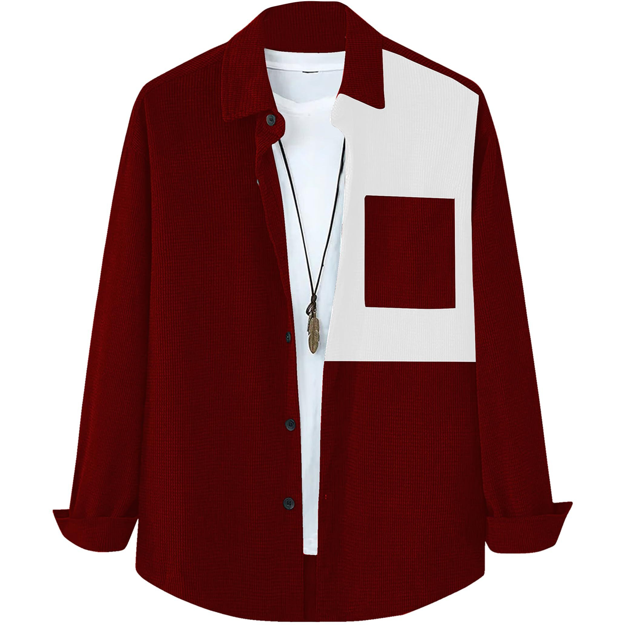 I Enterprise Men's & Boy's Shirts  Stylish Formal, Casual Fabric, Slim Fit & Regular Fit || Trendy Colors & Designs (Ds1_Sr102-M) Maroon